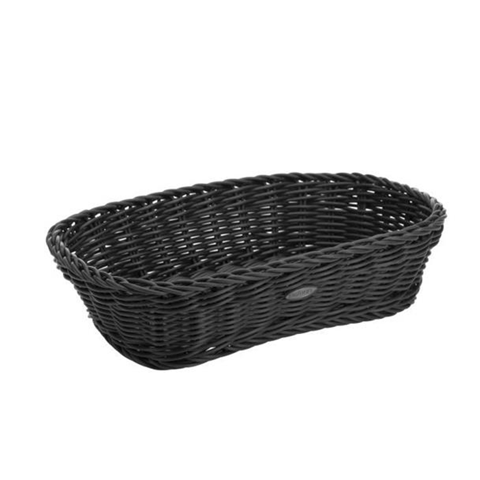 Kurv firkantet 26,5x19x7cm. sort Saleen