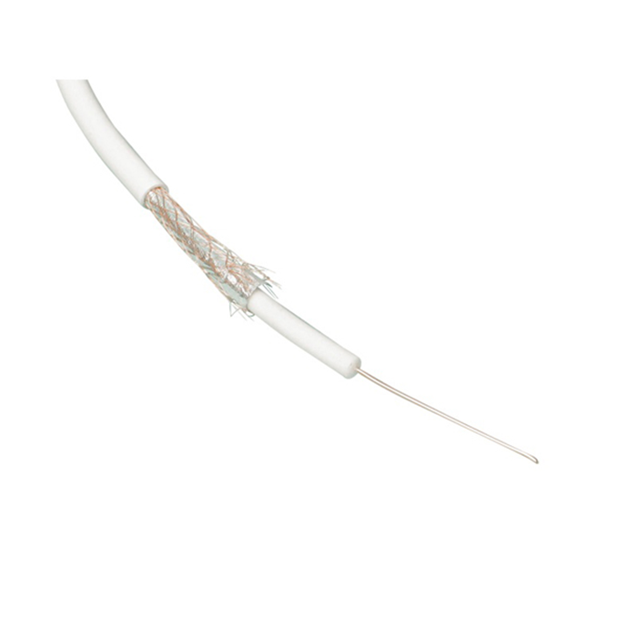 Antenneledning 7mm. hvid 100m.