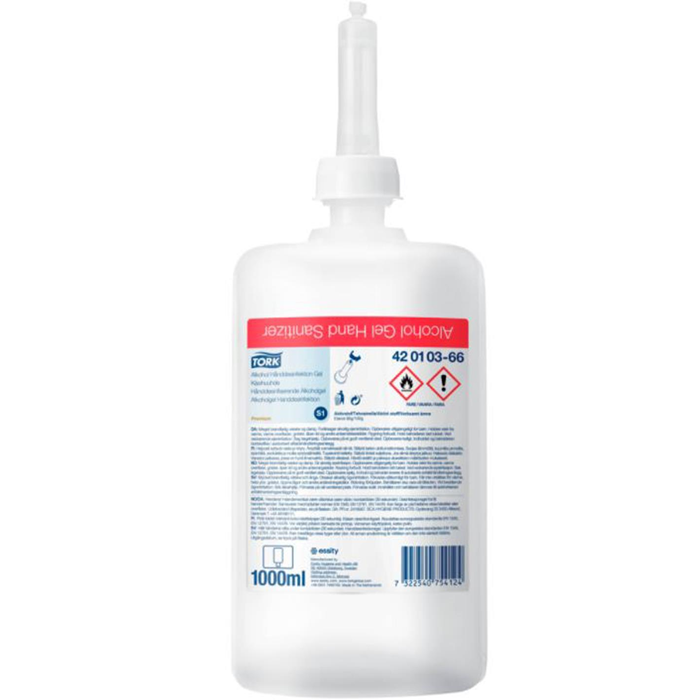 Hånddesinfektionsgel Tork S1 1000ml.