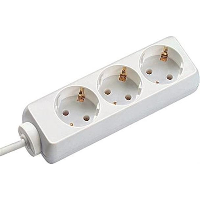 Stikdåse OOO 3m. ledning hvid