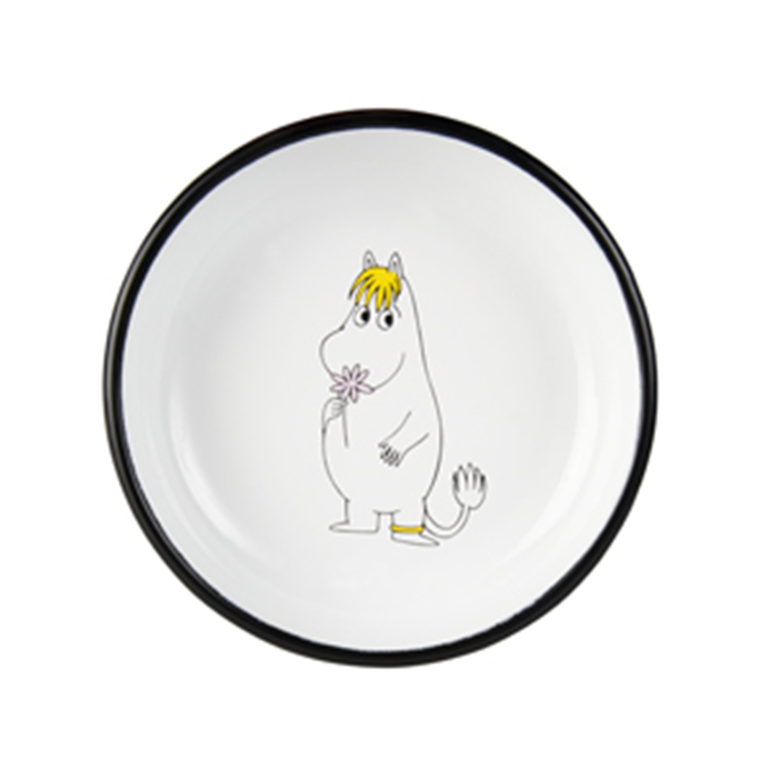 Emaljetallerken 18cm. pink Snorkmaiden