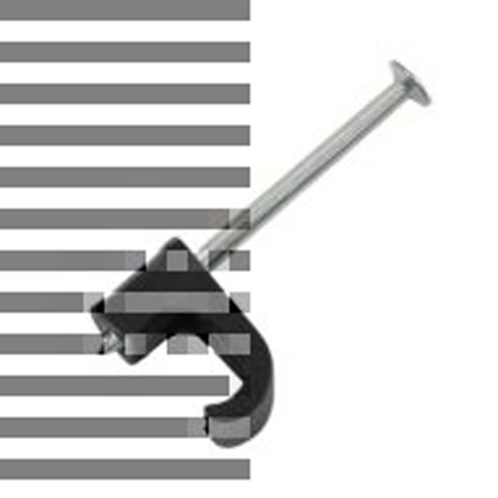 Tillex 100 stk. 3x5 sort flad ledningsclips