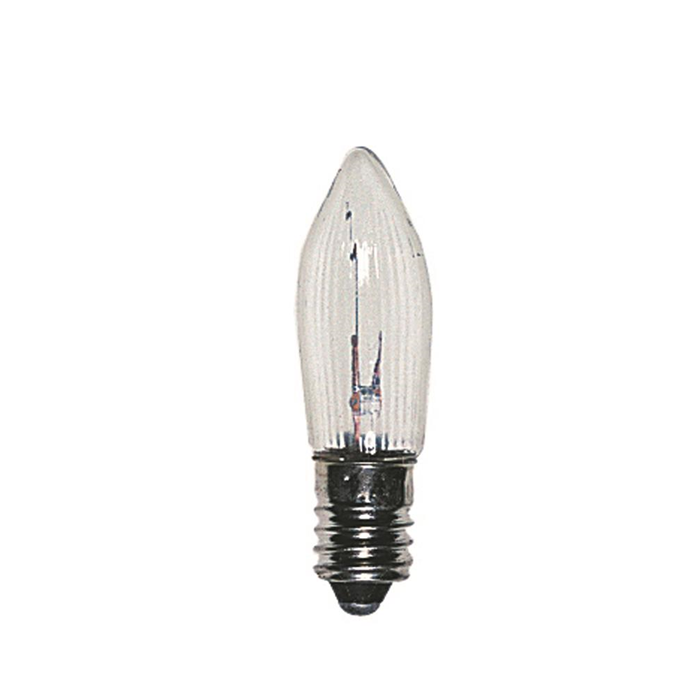 Julelys 3 stk. klar LED 0,1w. 10-55V E10