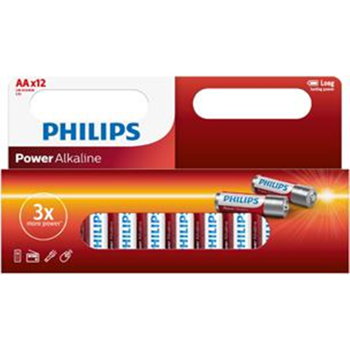 Philips Power batteri AA 12 stk. LR6