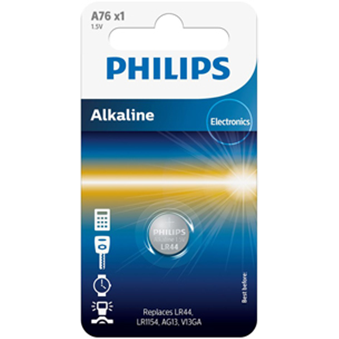 Philips batteri LR44 1,5V 1 stk.