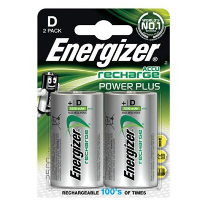 Batteri opladelig D 2 stk. 2500MAH 1,2V