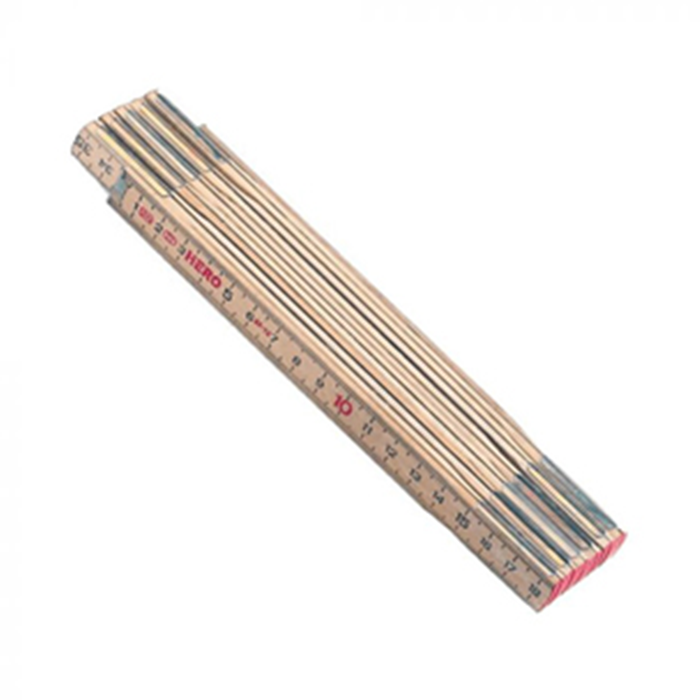 Tommestok træ 2m. 12 led Hero Tools