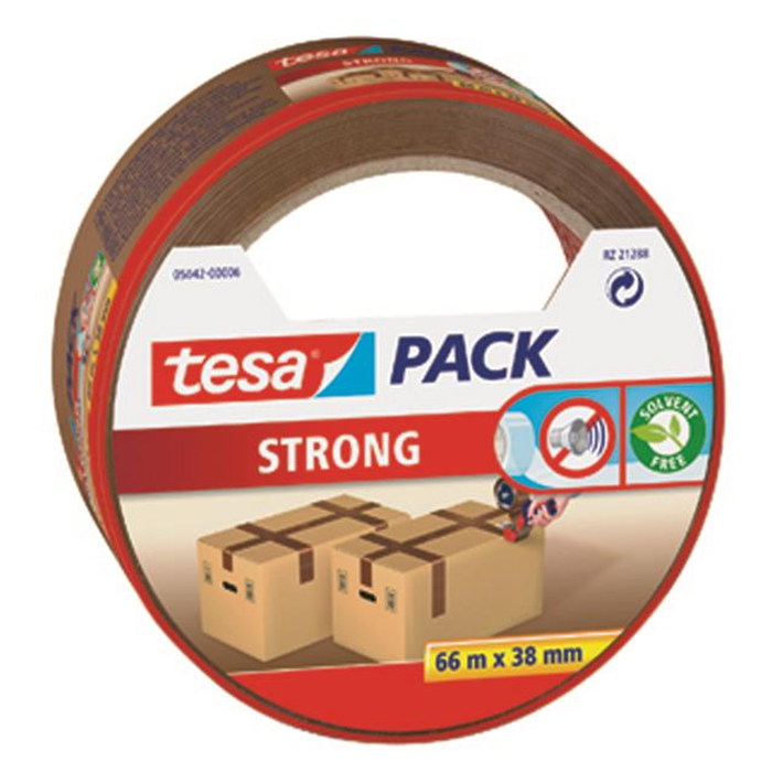Pakketape 38mm. x 66m. brun Tesa