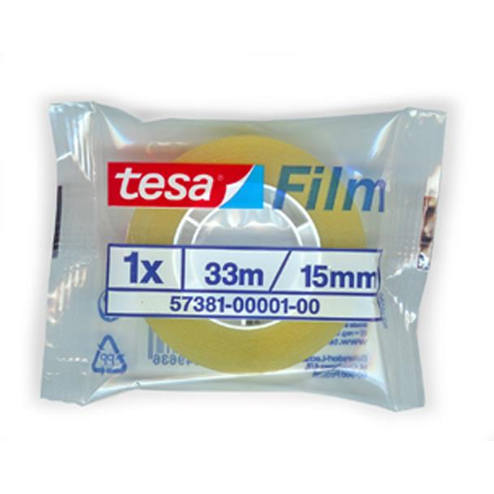 Tape 33m. 15mm. (lille) transparent Tesa