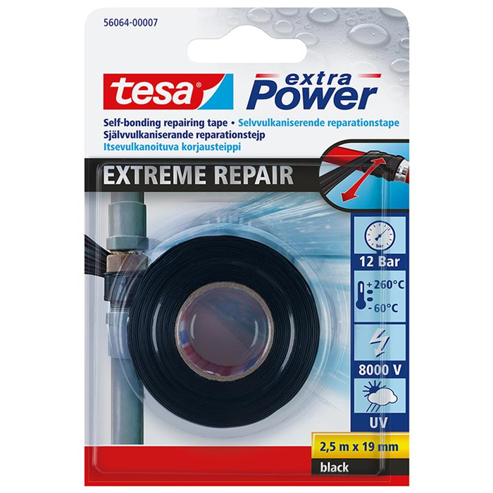 Extreme repair selvvulkaniserende tape 2,5 x 1m. Tesa