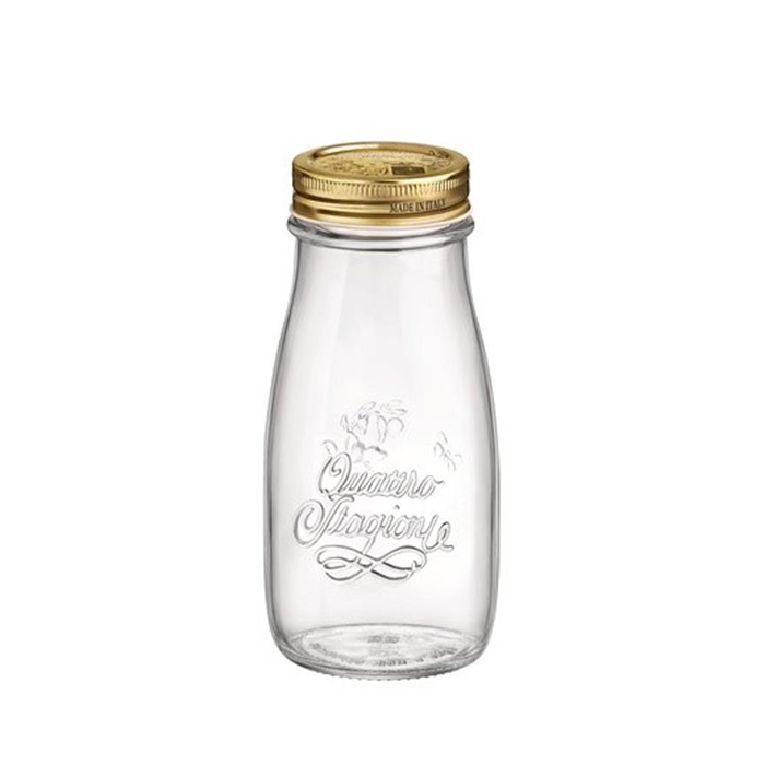 Mælkeflaske 400ml. med låg Bormioli
