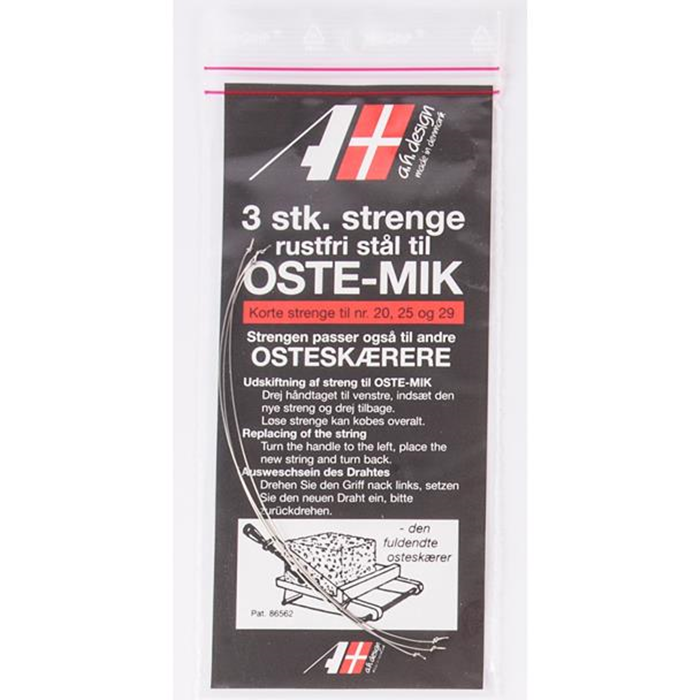 Osteklinge Ostemik kort 12,5cm nr. 20,25,29 3 stk.