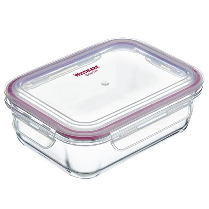 Opbevaringsboks 1040ml. firkantet glas Westmark 2343