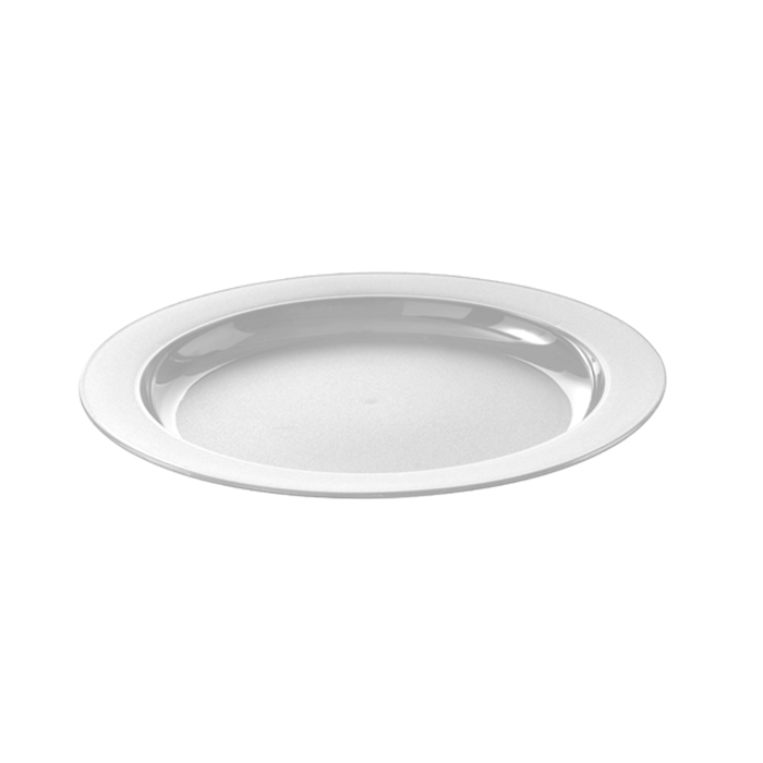 Tallerken ø25cm. hvid plast BIO GastroMax