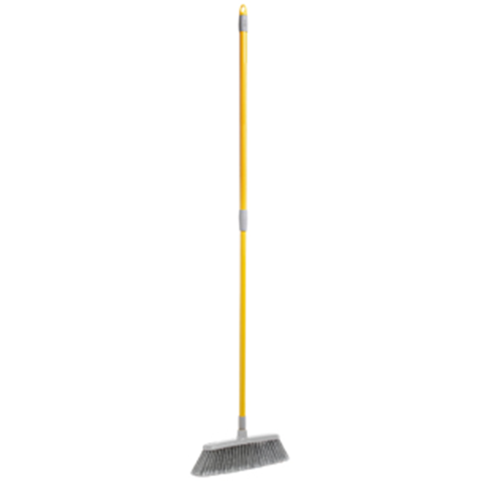 Fejekost med teleskopskaft 85-141cm. grå/gul