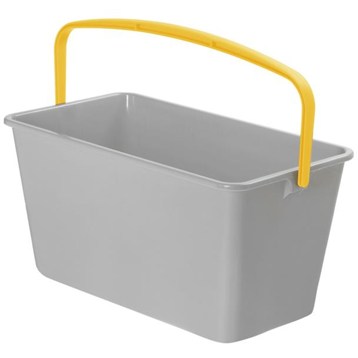 Spand 15L. rekt. 23x42cm. grå