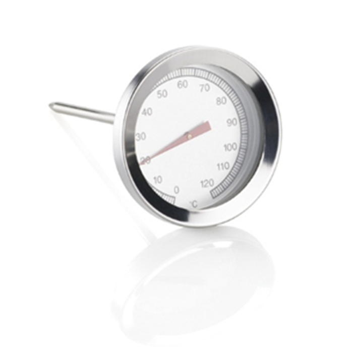 Termometer kød rund ø5,5cm. h12cm. rustfrit stål nr.530