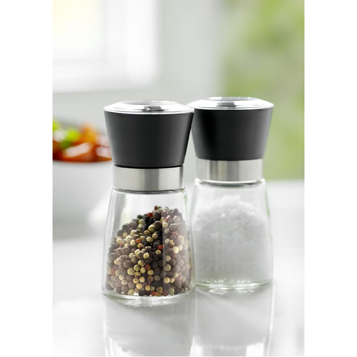 Kværnsæt salt-peber glas Steel Function