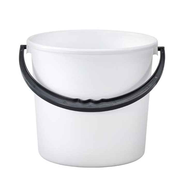 Spand 10L. hvid plast Orthex