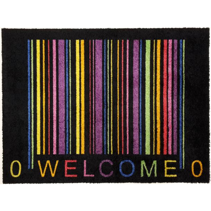 Smudsmåtte 60x80cm. welcome barcode