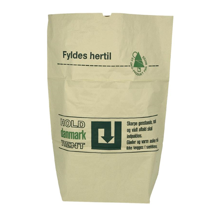 Sække papir 2 lag 110L. brun