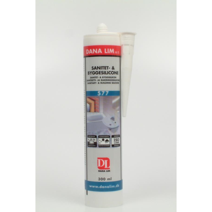 Sanitet/byggesilikone grå 300ml. DANA577