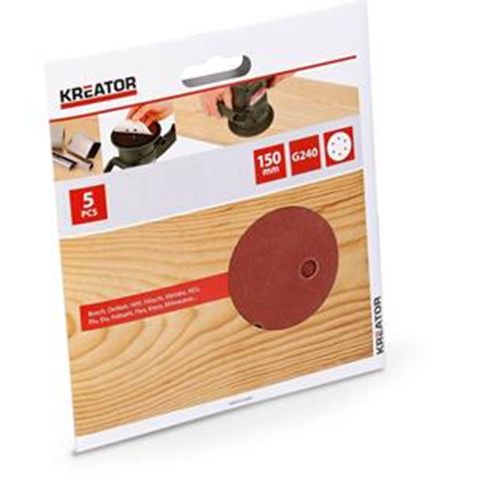 Sliberondel ø150mm. K240 rød KRT231009