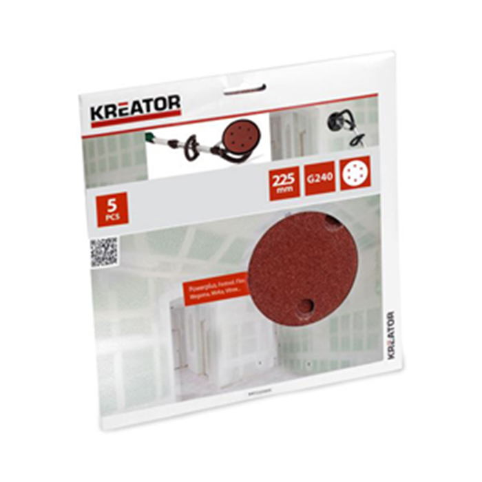 Sliberondel ø225mm. K240 rød KRT232009