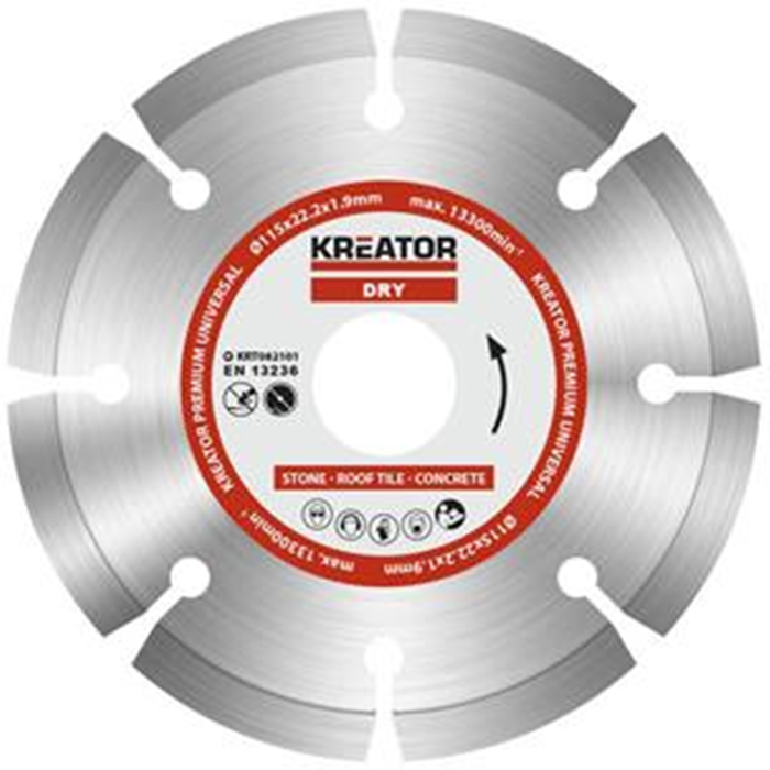 Diamantklinge til sten ø115mm. KRT082101
