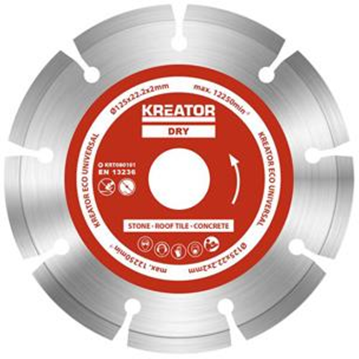 Diamantklinge til sten ø125mm. 3 stk. KRT080101