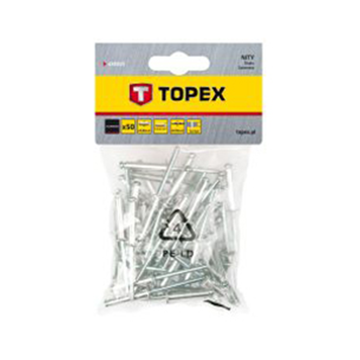 Nitter alu 4,8x12,5mm. 50 stk. 43E503 Topex