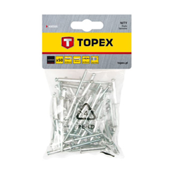 Nitter alu 4,8x18mm. 50 stk. 43E505 Topex