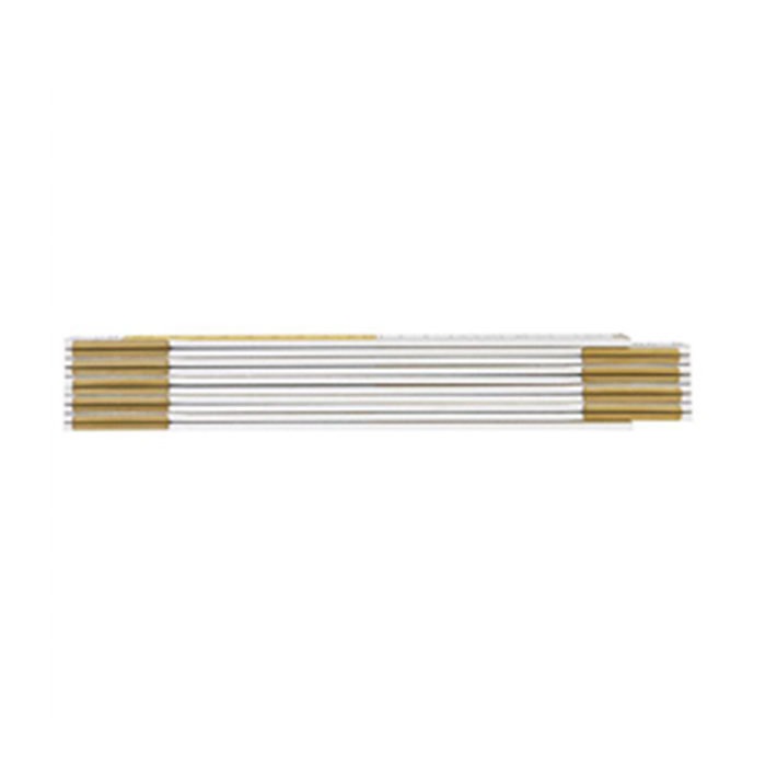 Tommestok træ hvid/gul 2m. 74-020 Neo
