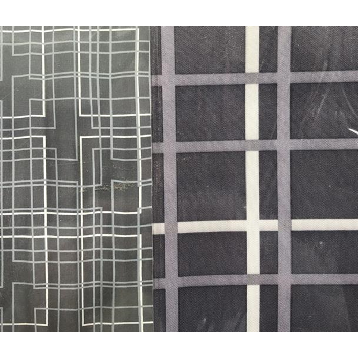 Badeforhæng 180x200cm. gråternet