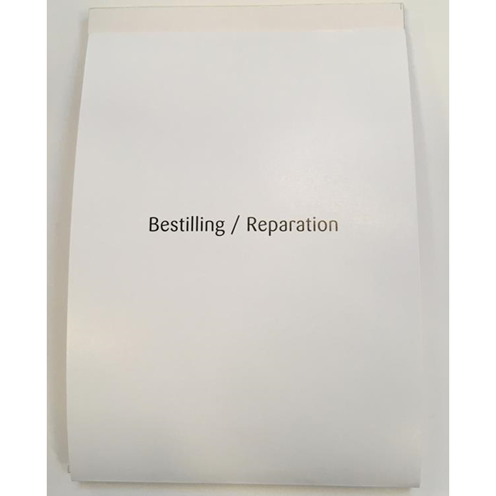 Bestilling/reparationsblok 50 ark triplikat