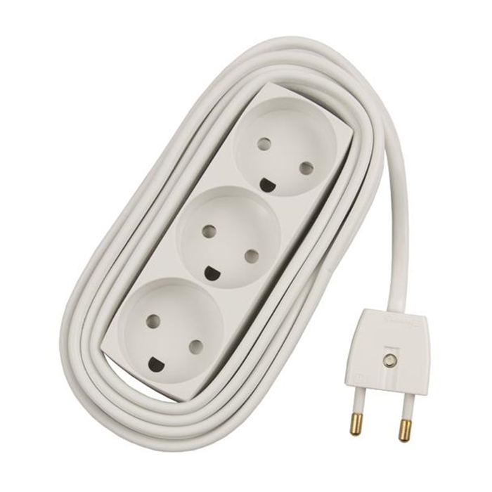 Stikdåse OOO med 5m. ledning hvid