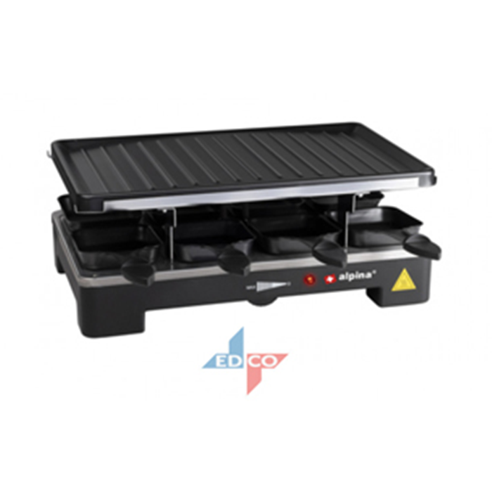 Raclette 8 personer firkantet 1400w.