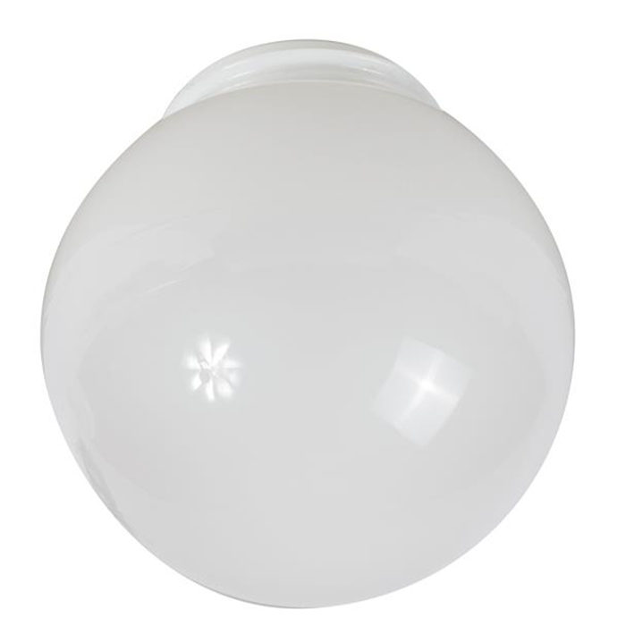 Kuppel glas opal ø150mm. 84,5mm. gevind