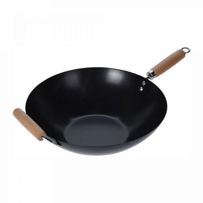 Wok 35cm. non stick med træhåndtag