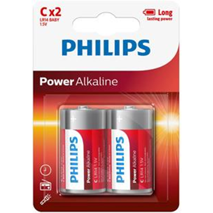 Philips Power batteri C 2 stk. LR14
