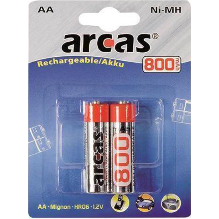 Batteri opladelig AA 800mAh 2 stk.