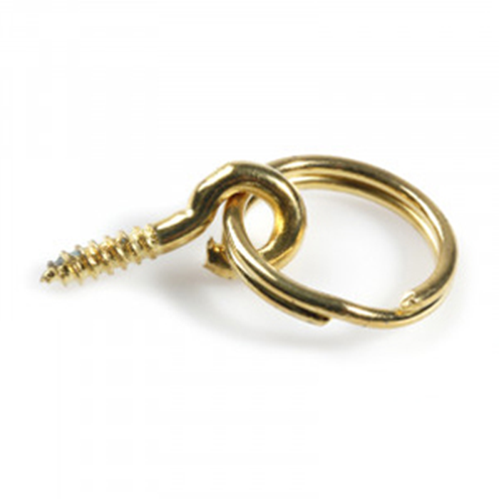 Billedskrue med ring messing 10 P10