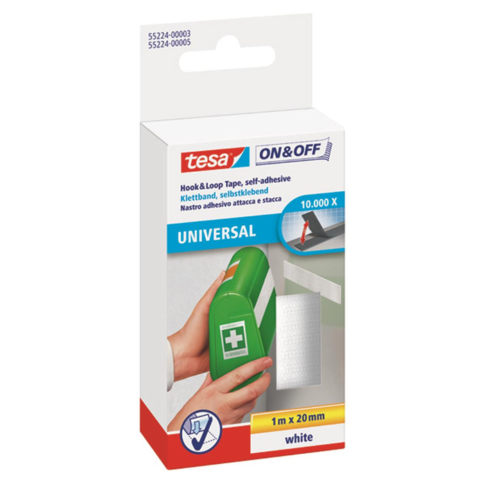 Burretape hvid 1m. x 20mm. Tesa