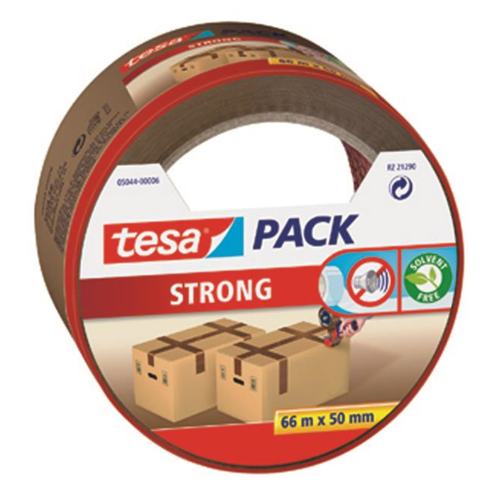 Pakketape 50mm. x 66m. brun Tesa