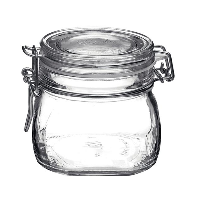 Henkogningsglas 1/2L. firkantet Bormioli