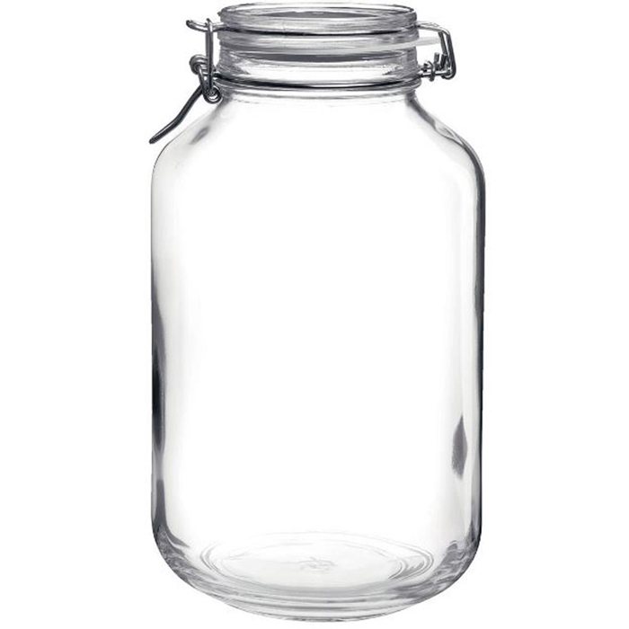 Henkogningsglas 4,0L. rund Bormioli