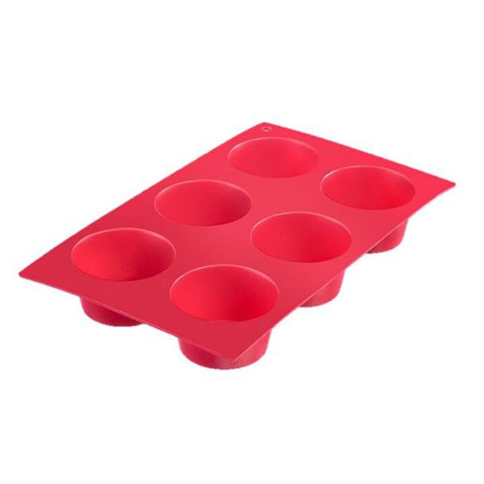 Muffinform 6 stk. rød silikone Westmark 3015