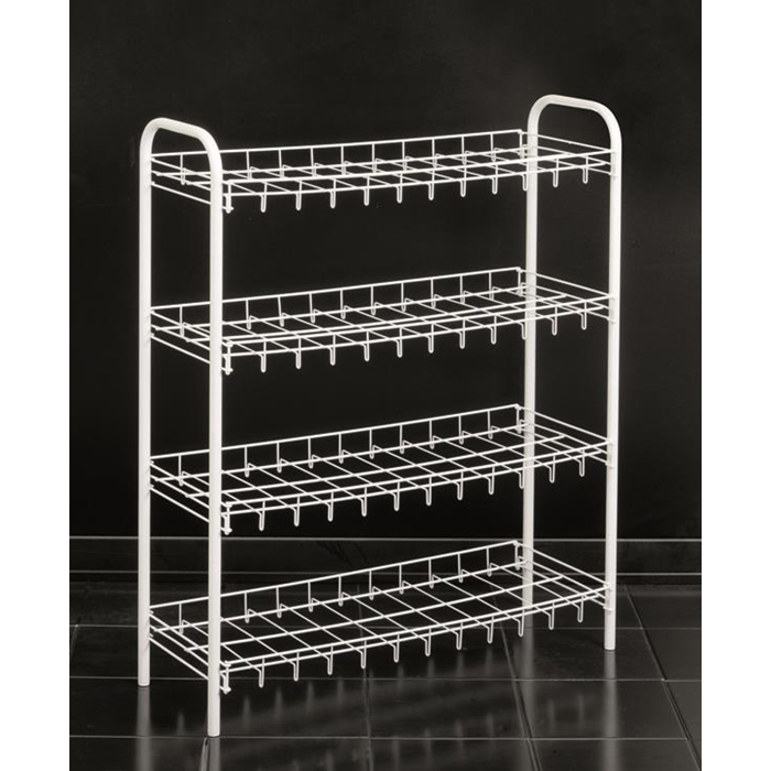 Skostativ 4 hylder 64x23x80cm. hvid Metaltex