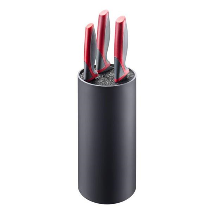 Knivblok sort plast ø11cm. Westmark 1450