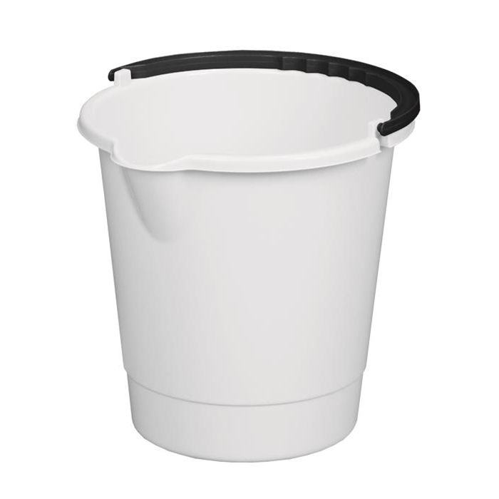 Spand 10L. hvid med tud